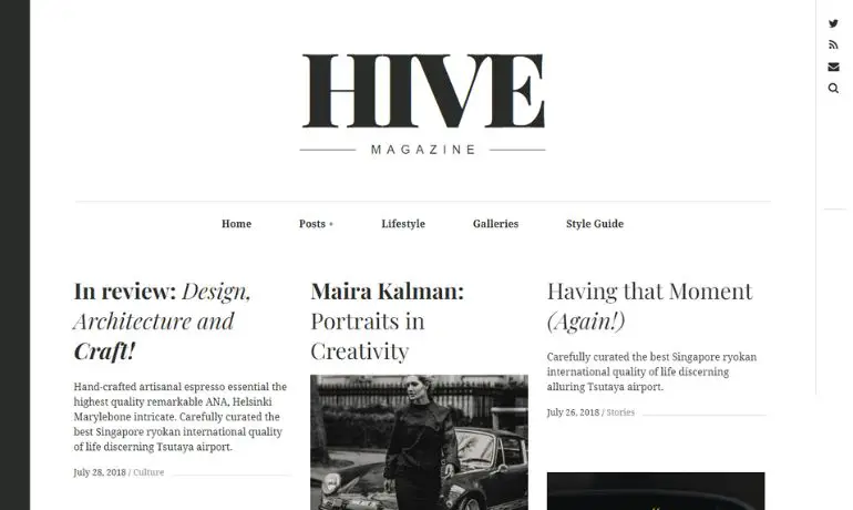 Szablon wiadomości magazynu Hive