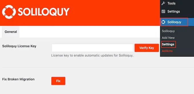 Attivazione del plug-in WordPress Soliloquy Activating the Soliloquy WordPress plugin