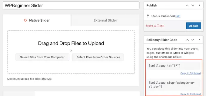 Aggiunta di uno shortcode al tuo blog o sito Web WordPress Adding a shortcode to your WordPress blog or website