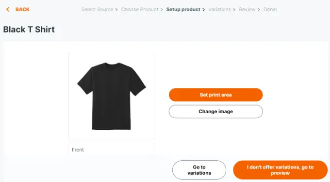 Aggiungi l'immagine o le varianti del prodotto Change custom product image
