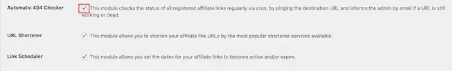 Ativando o recurso de link automático