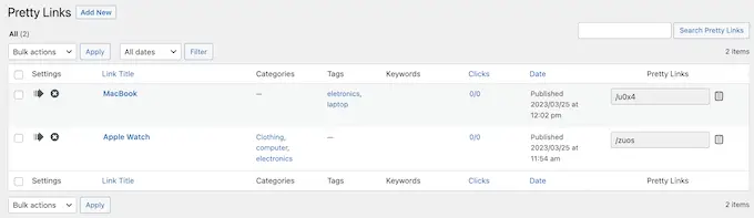 Gerenciando links de afiliados usando Pretty Links