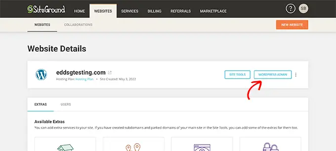 SiteGroud WordPress에 로그인 SiteGroud Login to WordPress