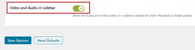 Mostra il video nella barra laterale Show the video in the sidebar