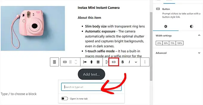 Adăugați un link de afiliat Add an affiliate link
