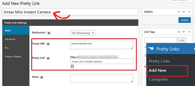 create-pretty-link Create pretty link