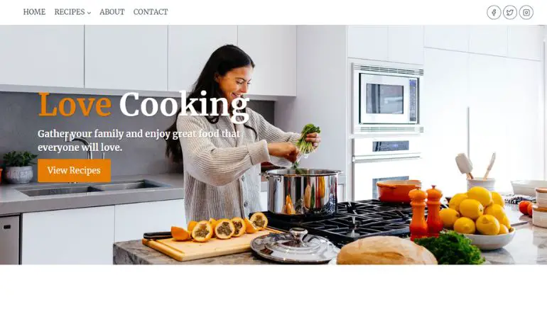 Tema Blog Makanan Kadence WordPress