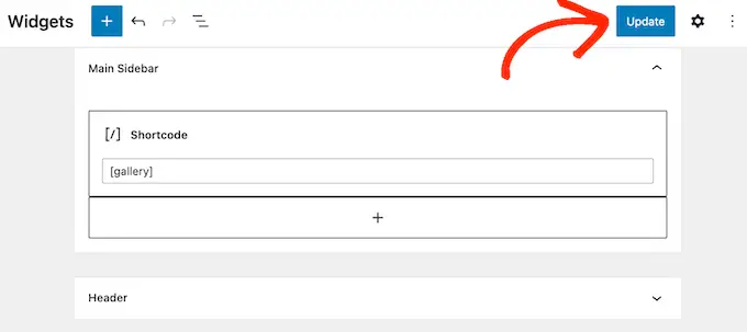 Publicando um bloco de shortcode no WordPress Publishing a shortcode block in WordPress