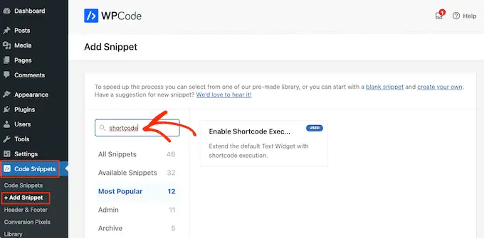 Adicionando um snippet de código ao seu site WordPress Adding a code snippet to your WordPress website