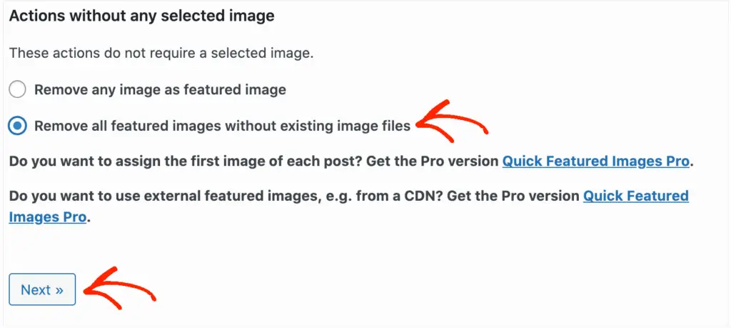 Eliminarea imaginilor prezentate din WordPress în vrac Removing featured images from WordPress in bulk