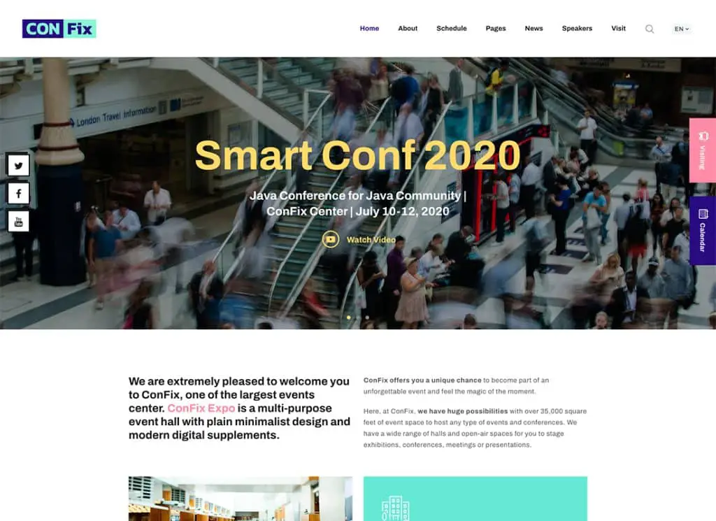 ConFix - Tema WordPress pentru expoziții și evenimente