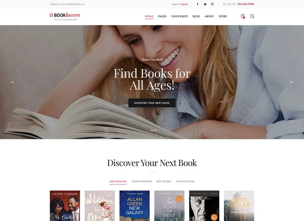 Booklovers - Tema WordPress pentru Editura și Librăria