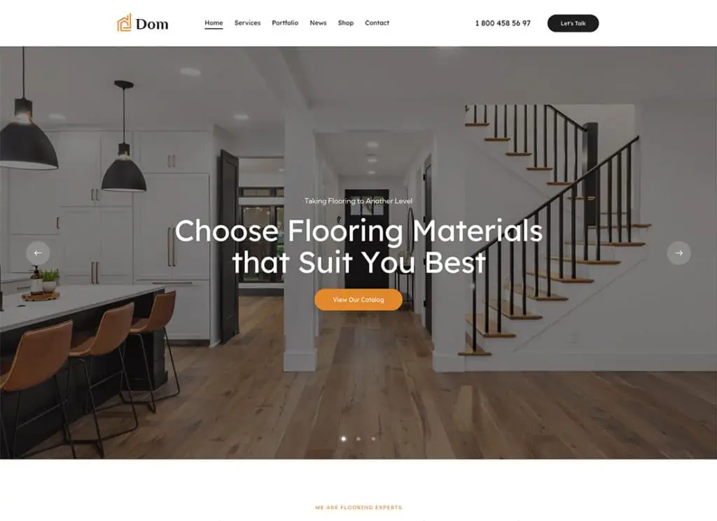 Dom - House Services Tema WordPress Elementor