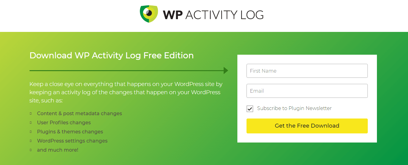 Complementos de registro de auditoría de WordPress - Registro de actividad de WP