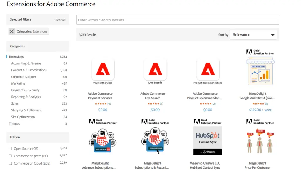 Estensioni Magento Extensions for adobe commerce