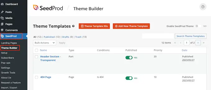 Șabloane personalizate de teme WordPress