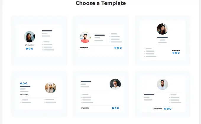 选择电子邮件签名模板 choose a template for email signature
