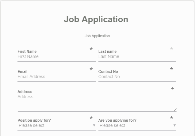 ARFormsを使用した求人応募フォーム