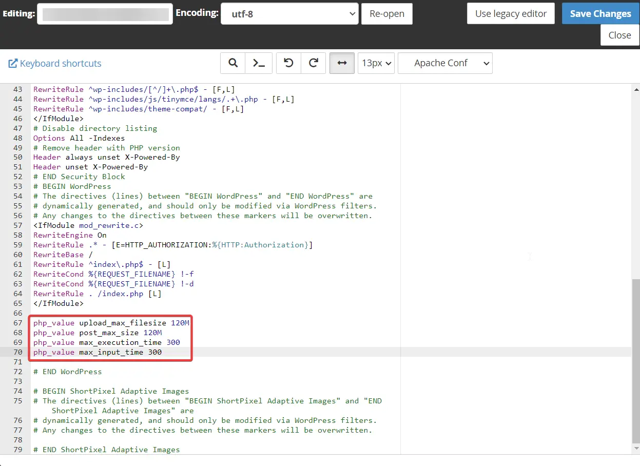 memodifikasi file htaccess - tautan yang Anda ikuti telah kedaluwarsa.
