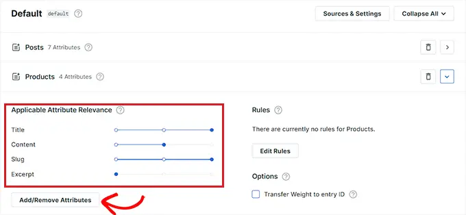為搜索屬性添加權重 Add weight to search attributes