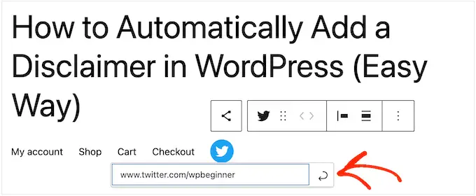 在 WordPress 中添加 Twitter 鏈接 Adding a Twitter link in WordPress
