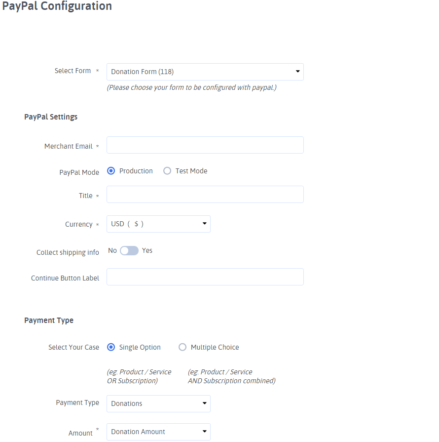 Конфигурация PayPal