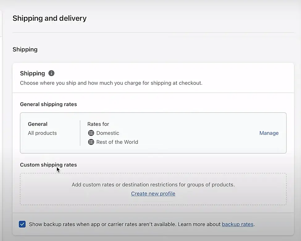 Pedido y envío de Shopify.