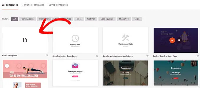 เลือกเทมเพลตเปล่า Choose a blank template