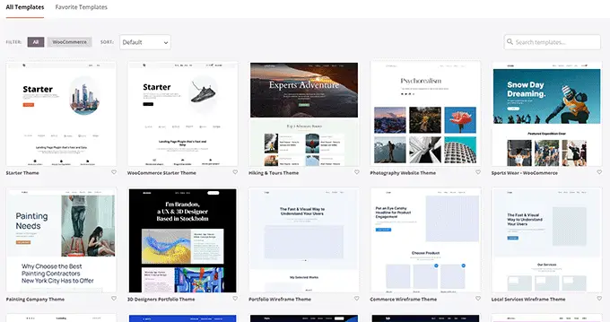การเลือกเทมเพลต WooCommerce WooCommerce template selection