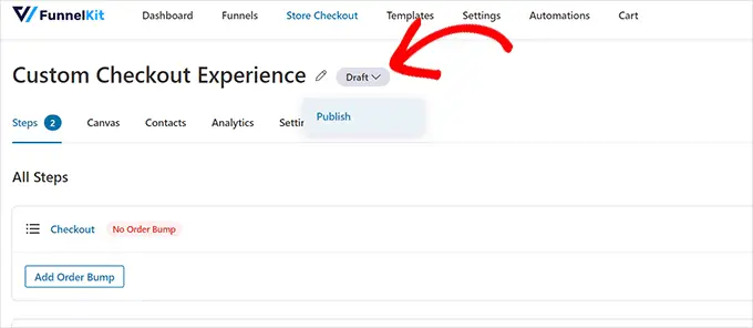 เผยแพร่หน้าชำระเงิน Publish Checkout page