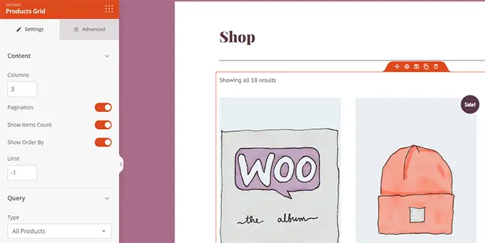 แก้ไขตารางผลิตภัณฑ์ Edit product grid