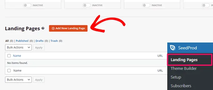 เพิ่มหน้า Landing Page ใหม่ Add new landing page