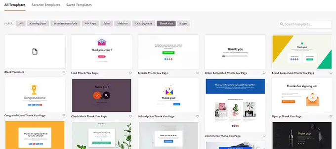 ขอขอบคุณแม่แบบหน้า Thank you page templates
