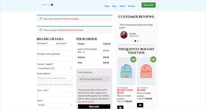 ดูตัวอย่างหน้าชำระเงินที่กำหนดเองของคุณ Preview your custom checkout page