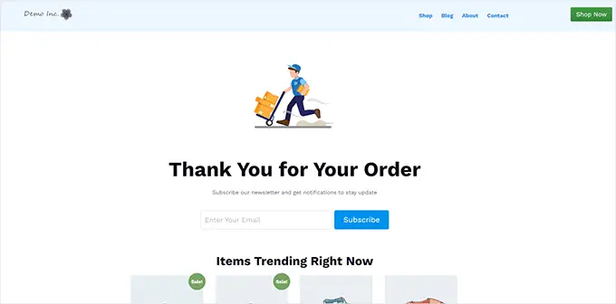 หน้าขอบคุณแบบกำหนดเองใน WooCommerce Custom thank you page in WooCommerce