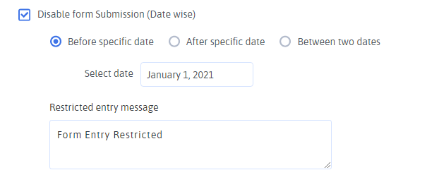 Restrict-form-b​​efore-specific-date