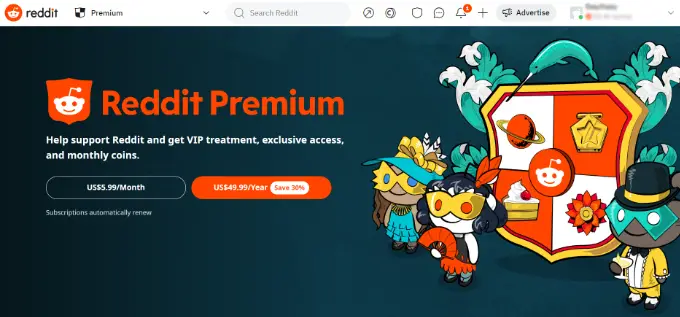 Prime Reddit Reddit premium preview
