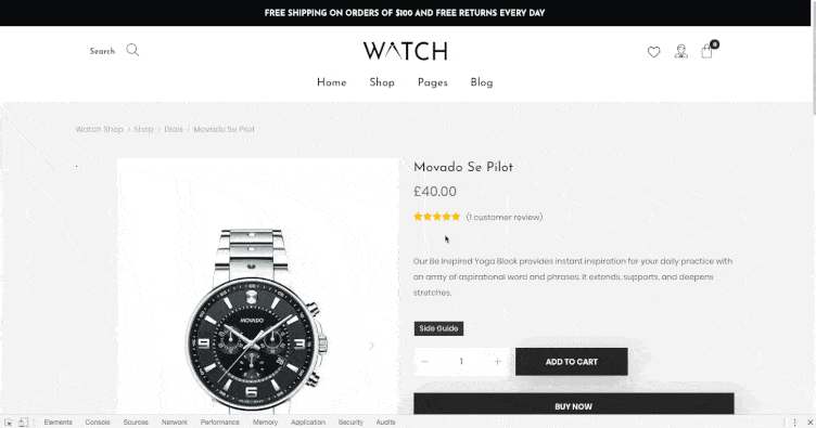 Butonul lipicios de adăugare în coș WooCommerce