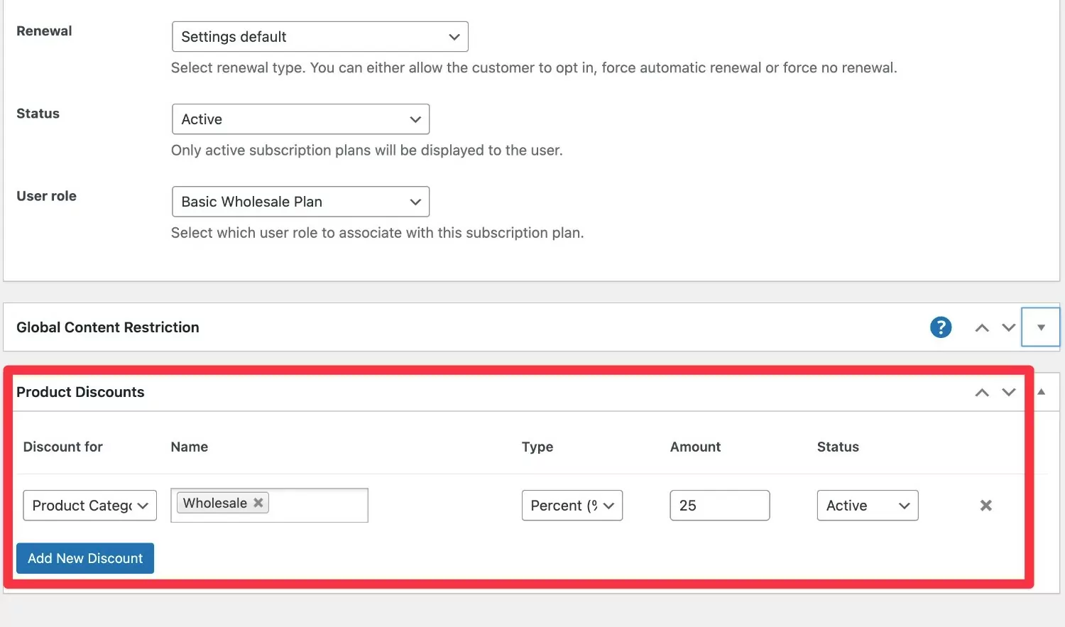 Descuento de producto global para clientes mayoristas de WooCommerce