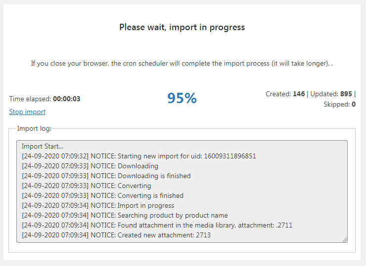 Procesul de import Dropshipping XML WooCommerce plugin
