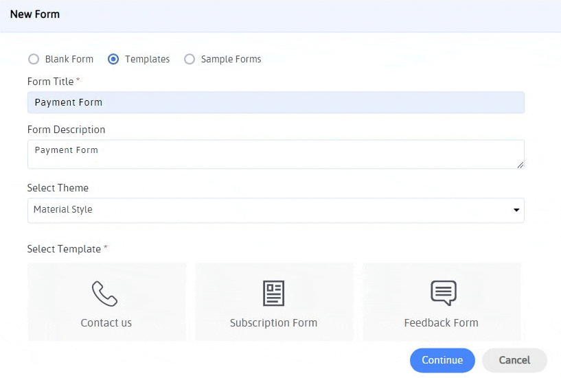 Formular de plată WordPress cu calcul - Formular de comandă șabloane