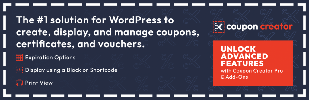 coupon-creator-wordpress-plugin - 高级优惠券 The Coupon Creator plugin for WordPress