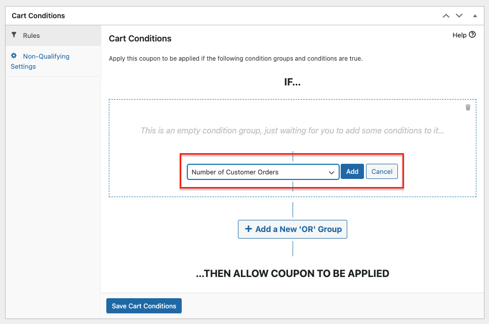 ภาพหน้าจอ-2023-04-17-at-62225-AM - คูปองขั้นสูง After selecting the cart condition, click "Add"