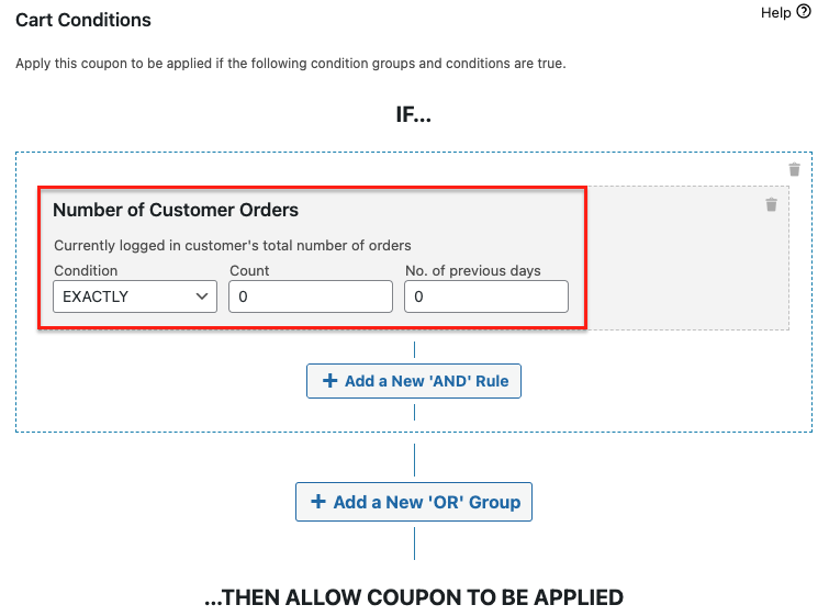 ภาพหน้าจอ-2023-04-17-at-62453-AM - คูปองขั้นสูง By setting these conditions, you can be sure that your discount offer is only applied to first-time customers, as intended