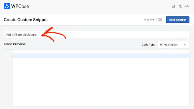 Menambahkan judul ke cuplikan kode khusus WPCode Adding a title to a WPCode custom code snippet