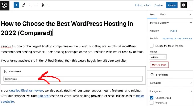 Kode pendek khusus yang dibuat dengan WPCode A custom shortcode created with WPCode