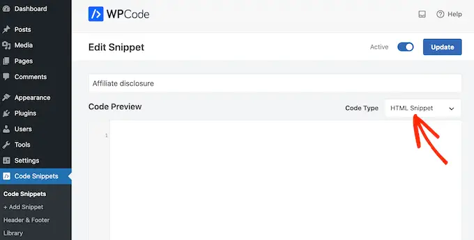 Menambahkan potongan HTML ke WordPress Adding an HTML snippet to WordPress