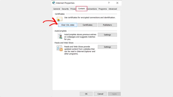คุณสมบัติอินเทอร์เน็ตของ Windows Windows Internet Properties