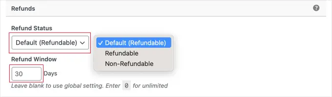 การกำหนดค่านโยบายการคืนเงินใน EDD Configuring a Refund Policy in EDD