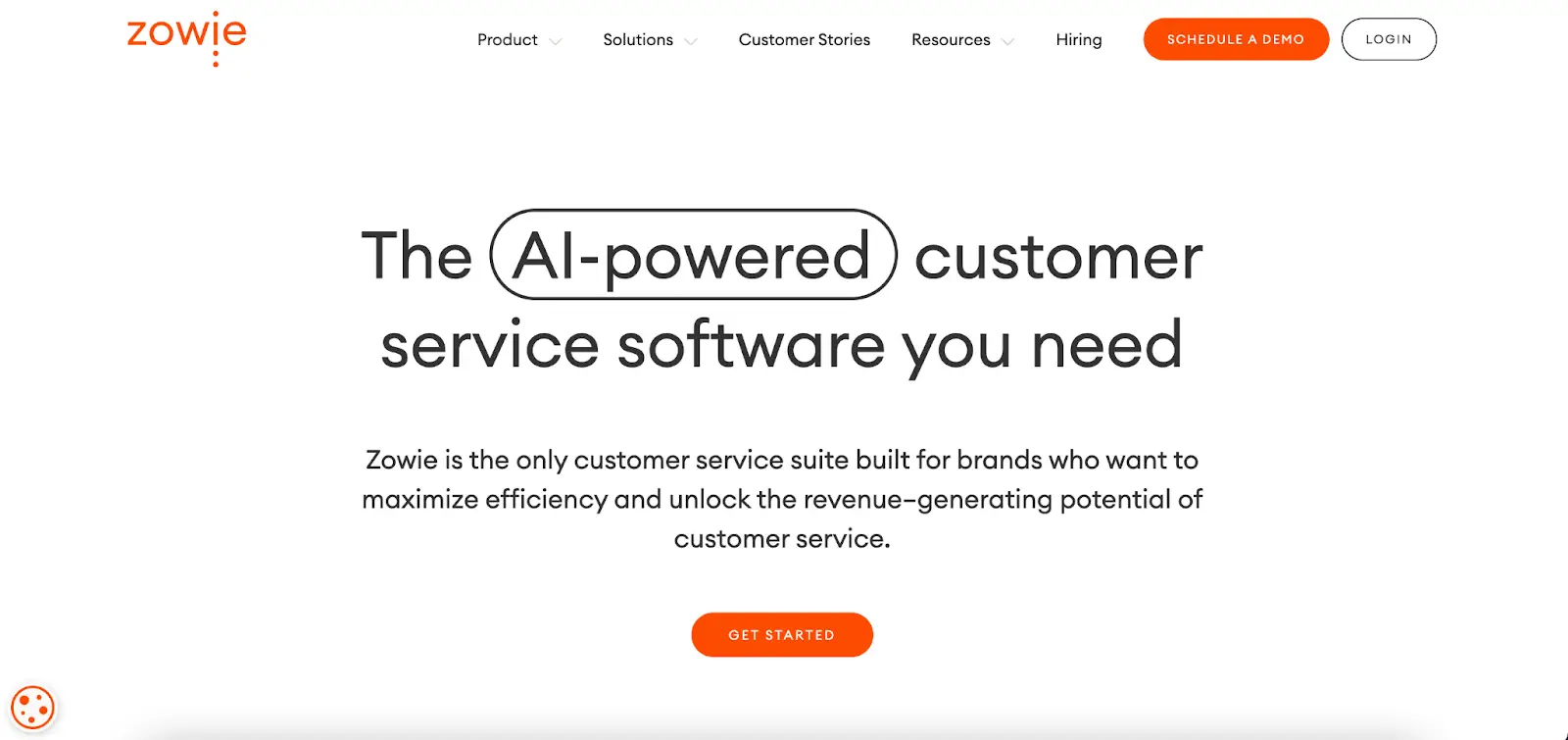Zowie - software de atendimento ao cliente ai para site